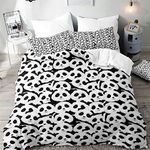 Morbuy 3D Duvet Cover Set for Single Double King Bed, Cartoon Animal Printed Bedding Sets Boy Girl Bedroom Microfiber Duvet Set Quilt Case with Pillowcases (Baby panda,220x230cm)