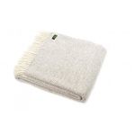 Tweedmill Textiles 100% Pure New Wool Sofa Bed Throw Blanket - Beehive Grey