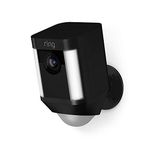 Certified Refurbished Ring Spotlight Cam Battery by Amazon | HD Security Camera with LED Spotlight, Alarm, Two-Way Talk, Battery Operated| 30-day free trial of Ring Protect