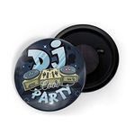 dhcrafts Fridge Magnet Blue Color DJ Cool Party Glossy Finish Design Pack of 1 (58 mm)