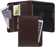 Samsill Professional Padfolio with Secure Zippered Closure, 10.1 Inch Tablet Sleeve, and 8.5 by 11 Inch Notepad, Brown, Full Size (70822)