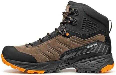 SCARPA Men's Rush TRK GTX Waterproof Gore-Tex Lightweight Hiking Boots, Brown/Orange, 10.5