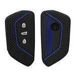 kwmobile Silicone Key Fob Cover Compatible with VW Golf 8 3 Button Car Key