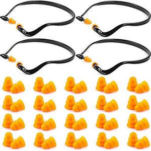 Banded Ear Plugs Hearing Bands Silicone Band Earplugs and Replacement Ear Buds Shooting Ear Plugs for Noise, Sleeping, Studying and Construction (48)