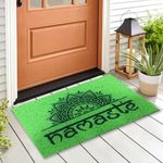 Status Contract Anti Slip Front Door PVC Mat | (38 x 58 cm) Living Room Rug for Entrance Doors PVC Floor Mats for Home (Namaste)