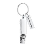 shajwo Cremation Jewelry 18 Wheeler Semi Truck Urn Keychain for Ashes for Women Men Memorial Human Ashes Pendant,Silver