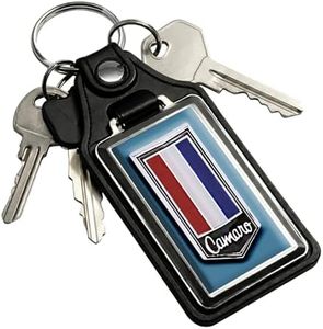 Brotherhood Car Key Chain for Camaro - Classic Models Keychain for Men and Women Gift Key Ring - Light Blue - 74 Tri Color
