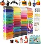 Eclet 24 Air Dry Clay, Colorful Children Soft Clay, Creative Art Crafts, Gifts for Kids-Multi Color. Non-Toxic Modeling Magic Fluffy Foam Bouncing Clay Putty Kit for Kids with Tools