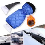 JALAROMA Ice Scraper with Glove Car Scraper Mitt Windshield Scraper Mitt Glove Snow Scraper Waterproof Hand Mitten Snow Shovel Glove Snow Removal Supplies