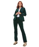 Joe Browns Women's Teal Velvet Moleskin Bootcut Trousers, Green, 10