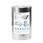 UCINNOVATE Bubble Reflective Insulation Roll, 39’’ x 137’’ Double Side Foil Thermal Insulation Sheet for Winter, Windows Aluminum Radiant Barrier for Summer Heat, Insulation Wrap for RV, Roof, Ducts