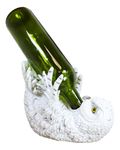 Wisdom Of The Tundra Beautiful Mystical Snowy Owl Wine Bottle Holder Figurine