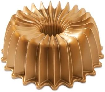 Nordic Ware Brillance Bundt Cake Pan, Gold, 85777