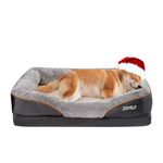 JOYELF Large Memory Foam Dog Bed Orthopedic Dog Bed & Sofa with Removable Washable Cover and Squeaker Toy as Gift