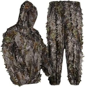 LOOGU Hunting Ghillie Suit, 3D Leafy Camo Suit Military and Shooting Accessories Tactical Gear Clothing for Airsoft, Wildlife Photography Halloween (3D Leaf Set, 3XL Fit Tall 6.2-6.5ft)