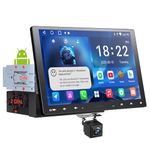 ATOTOEXCEL A5L 10'' Android Double DIN &Single DIN Adaptive Car Stereo, Floating QLED Screen Radio with Wireless Carplay & Android Auto, WiFi/BT/USB Tethering, Backup Camera, HD LRV, 2G+32G, DSP/FM