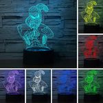 WANDAIYONG 3D Illusion LED Night Light,Visual Creative 7 Colors Gradual Changing Touch Switch USB Table Lamp for Holiday Gifts or Home Decorations