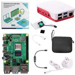Vilros Raspberry Pi 4 Basic Starter Kit with Official Case (Red/White) (8GB)