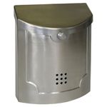 Ecco E5 Wall Mounted Mailbox Satin Nickel Plated Small