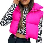 FEOYA - Women Puffer Vest Winter Coat Warm Down Jacket Lightweight Sleeveless Waistcoat Gilet Jacket Short Warm