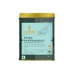 LUXMI Estates Purely Peppermint 25Gm Tin | Loose Leaves|Usda Certified Organic Herbal Tea | Mint Tea Best For Night Time