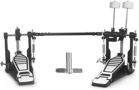 Seteol Double Kick Bass Drum Pedal, Heavy-Duty Double Kick Pedal with Twin Chain Drive Percussion Hardware & 4-Sided Beater Heads | Electric Drum Set Double Bass Pedal for Pro Drummers (Double Pedal)