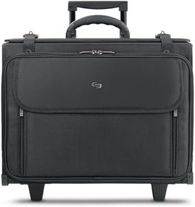 Solo Morgan Rolling Hard Side Catalog and Laptop Case, Black, Black, One Size, Luggage