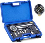 Orion Motor Tech Engine Compression Tester Kit, 11 pc Fuel Pressure Gauge Set with Spark Plug Tester, Cylinder Compression Tester for Gas Petrol Engines, Automotive Fuel Pressure Test Kit