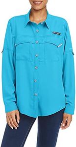 Little Donkey Andy Women's UPF 50+ UV Protection Shirt, Long Sleeve Fishing Shirt, Breathable and Fast Dry Sea Blue M