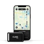 Cube GPS Tracker for Vehicles Assets Kids, Mini GPS Trackers for Dogs, Car Tracker Device: Real Time Worldwide Location SOS Pings Geo-Fencing + Rechargeable Battery Requires Subscription
