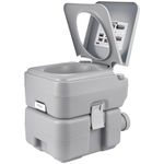 SUNNYNEST Portable Camping Toilet 20L with Flush – Heavy Duty Adult Portable Toilet, Removable Waste Tank & Carry Handle, Leak-Proof Portable Porta Potty for Camping, RV, Hiking, Travel & Caravan