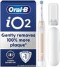 Oral-B iO2 Electric Toothbrush, 1 Gentle Care Toothbrush Head, 1 Travel Case, 1 Travel Refill Holder, Toothbrush for Adults (Calm Pink), Designed by Braun, 2 Pin UK Plug