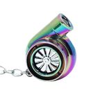 GH GENERIC HUB® Multicolor Mini Turbo Keychain Decorative Neochrome Shining Turbine Key Ring Anti Rust Whistle Turbo Shaped Universal Key chain for Cars, Bikes, and Gifting Purpose