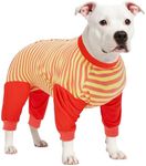 LovinPet Dog Recovery Suit - Medium Large - Full Coverage Large Dog's Bodysuit Wound Protective Surgical Recovery Bodysuit for Abdominal Wounds After Surgery Cut-Out Design of Abdomen,M