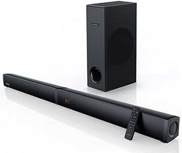 MEREDO 2 in 1 Detachable Sound bar 180W Soundbar for TV 2.1CH Soundbar with Subwoofer, Treble & Bass Adjust (ARC Cable) 5 EQ Modes BT 5.0/Optical/AUX, 12L Deep Bass for Home Theater-94CM