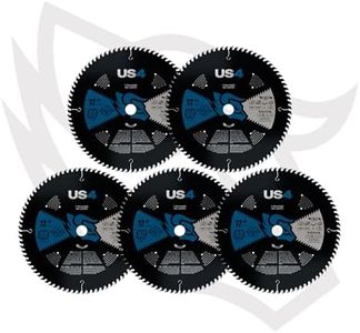 US4 12 Inch Circular Saw Blade Set - Professional Wood Cutting (12" 80T - Pack with 5)