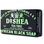 Organic Tea Tree African Black Soap 100g - Dr Shea - Hair Body Face & Hand Wash essential.