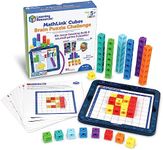 Learning Resources MathLink 80 Pieces MathLink Plug-in Dice for Age 5+ Connecting Dice Interlocking Dice Math Learning Material Counting Dice