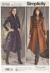 Simplicity 8769 Pattern Misses' Costume Coats,White