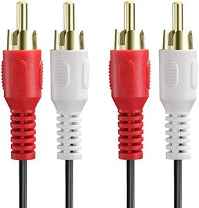 2-RCA Male to 2-RCA Male (6 FT), Fosmon Dual 2 RCA Cable, Stereo Audio 2RCA Cord Male to Male Connector