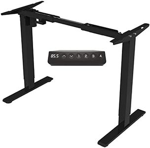 FLEXISPOT Electric Height Adjustable Standing Desk Sit Stand Desk Adjustable Desk Stand Up Desk with Memory Smart Pannel EF1 (Desk frame|Black)