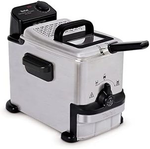 Tefal Compact Deep Fryer Oleo Clean, 2L Oil Capacity, Easy Cleaning, Oil Filtration System, Oil Storage Box, Stainless Steel, Semi Pro Fryer, Chips, Fried Chicken, 1500W FR701640