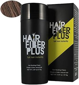 HairFiberPlus 27.5g, fibre copri calvizie istantaneo in pochi secondi. Resistente ad acqua e vento. (Castano Medio)