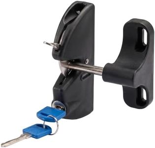 Key Lockable Double, Sided Gate Latch Self Locking Gravity Latch for Outdoor Fences, Heavy Duty Gate Hardware with Padlock Hasps, No Pull Cable Needed