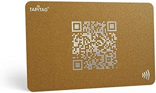 TAPiTAG Digital Business Card NFC Tag + QR (Gold)