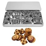 Cookie Cutters 30pcs Polymer Clay Cutters Set Include Heart Cookie Cutter,Star Cutter,Circle Cutter,Triangle Square Flower Diamonds Water Droplet Pastry Cutters for Baking Cute Food Cutters for Kids