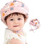 Baby Head Protector, Adjustable Size Baby Learn to Walk Or Run Soft Safety Helmet, Infant Anti-Fall Anti-Collision, for Baby| (6-36 M) (Multicolor Pink)