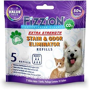 Fizzion Extra Strength Pet Stain & Odour Eliminator with 5 Refill Pouch