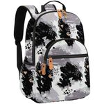 Leaper Ink printing School Backpack Water-resistant Kid's Backpack Bookbags Travel Bag Casual Bag Satchel Black