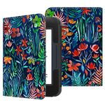 Fintie Case for Nook GlowLight 3, Slim Fit Premium Vegan Leather Folio Cover for Barnes and Noble Nook GlowLight 3 eReader 2017 Release Model# BNRV520, Jungle Night